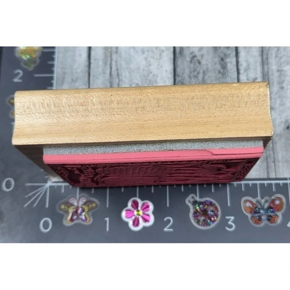 Hampton Art Fresh Sweet Corn 1995 H915 Rubber Stamp Wood #B24